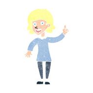 cartoon woman with idea N297
