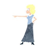 cartoon woman pointing finger N11