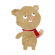 cartoon teddy bear wearing scarf N17