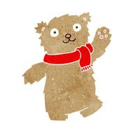 cartoon teddy bear wearing scarf N18