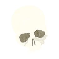 cartoon spooky old skull N7