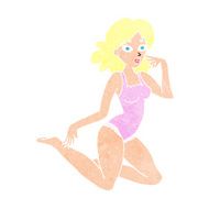 cartoon woman in lingerie N56