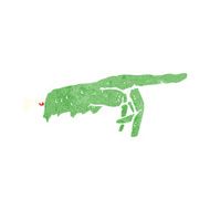 cartoon pointing zombie hand N20