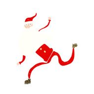cartoon running santa N13