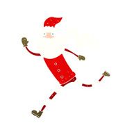 cartoon running santa N14