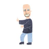 cartoon angry old man N171