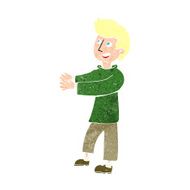 cartoon happy man N554