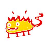 cartoon little fire demon N27