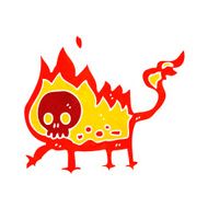 cartoon little fire demon N28