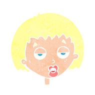 cartoon bored woman N34
