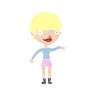 cartoon happy woman N304