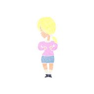 cartoon shy woman N57