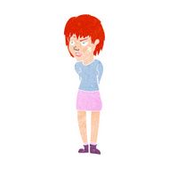 cartoon woman with plaster on face N22