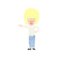 cartoon pointing annoyed woman N10