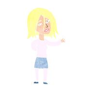 cartoon unhappy woman N11