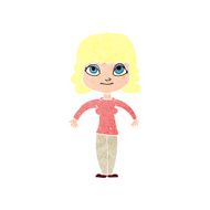 cartoon woman shrugging shoulders N542