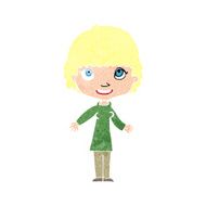 cartoon happy woman N305