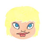 cartoon female face N166