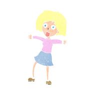 cartoon surprised woman N270