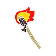cartoon burning torch N11