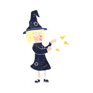 Cartoon Witch Casting Spell N26