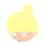 cartoon surprised woman&#039;s face N12