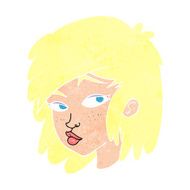 cartoon curious woman N71