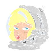 cartoon female astronaut N33