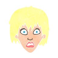 cartoon frightened woman N33