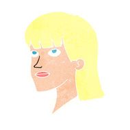 cartoon serious woman N22