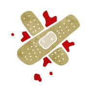 cartoon bloody medical plaster N11