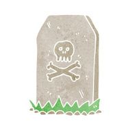 cartoon spooky grave N66