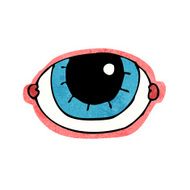 cartoon staring eye N10