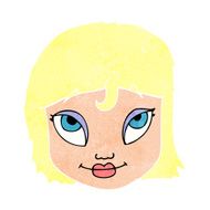 Cartoon Woman Smiling N12