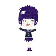 cartoon happy vampire girl N43