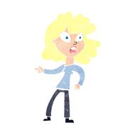 cartoon worried woman pointing N12