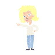cartoon woman pointing N243