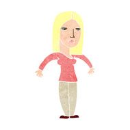 cartoon annoyed woman N221