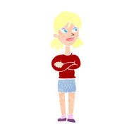 cartoon smug woman N21
