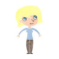 cartoon woman shrugging N67