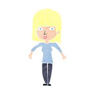 cartoon woman shrugging N68