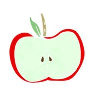 cartoon apple half N8