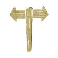 Cartoon Sign Post N77