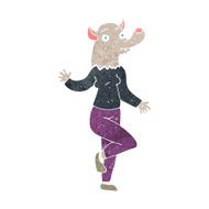 cartoon dancing werewolf woman N8
