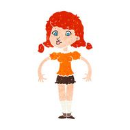 cartoon pretty girl N124