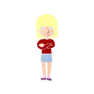 cartoon impatient woman N12