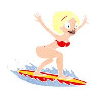 Cartoon Surfer Girl N26