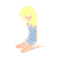 cartoon pretty girl N125