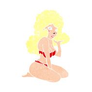 cartoon pin up girl N11