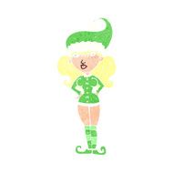 cartoon santa&#039;s helper woman N11